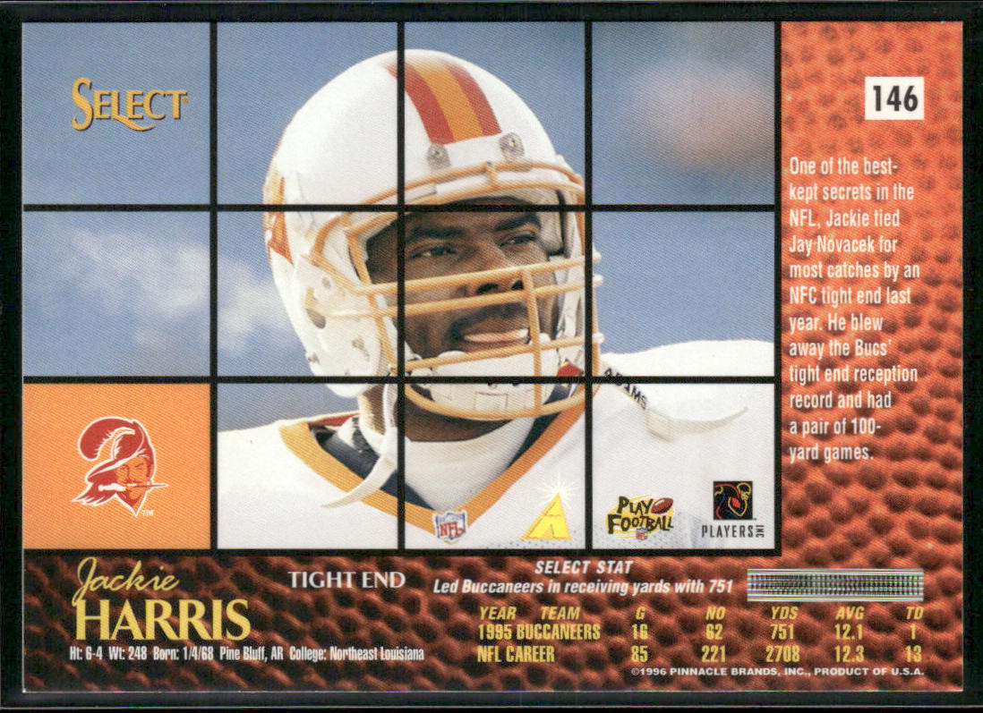 Jackie Harris 1996 Select #146 Tampa Bay Buccaneers