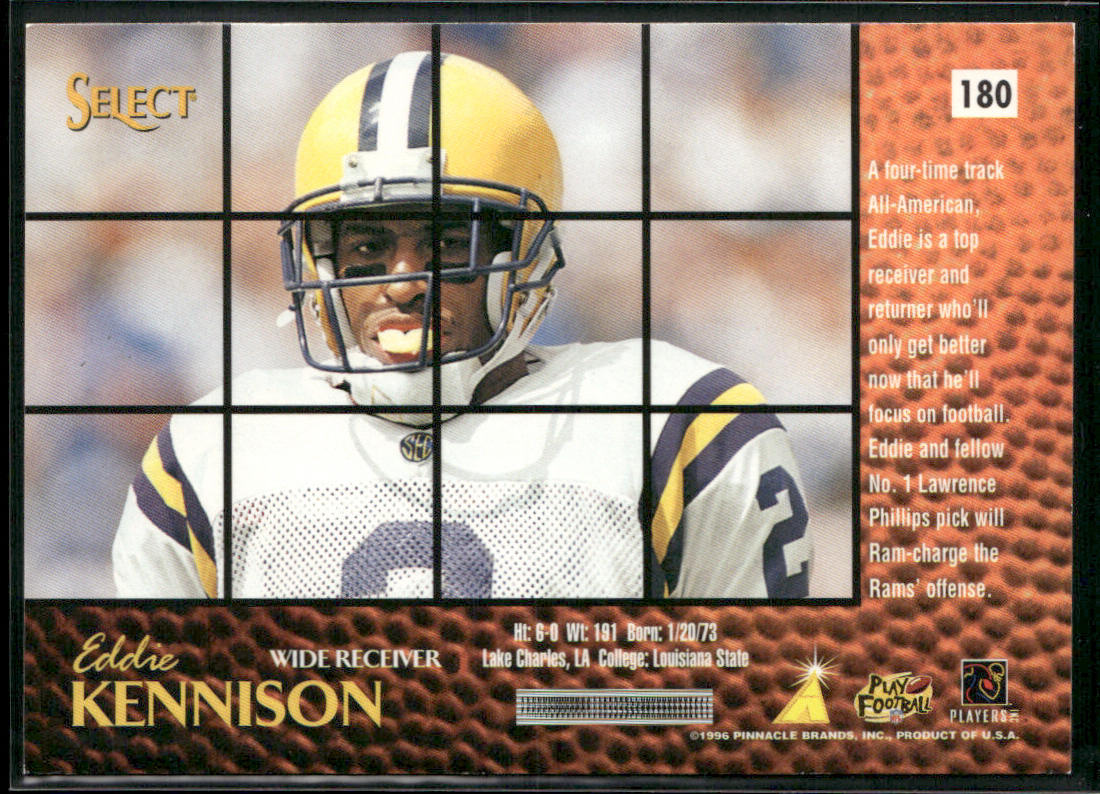 Eddie Kennison 1996 Select #180 RC St. Louis Rams