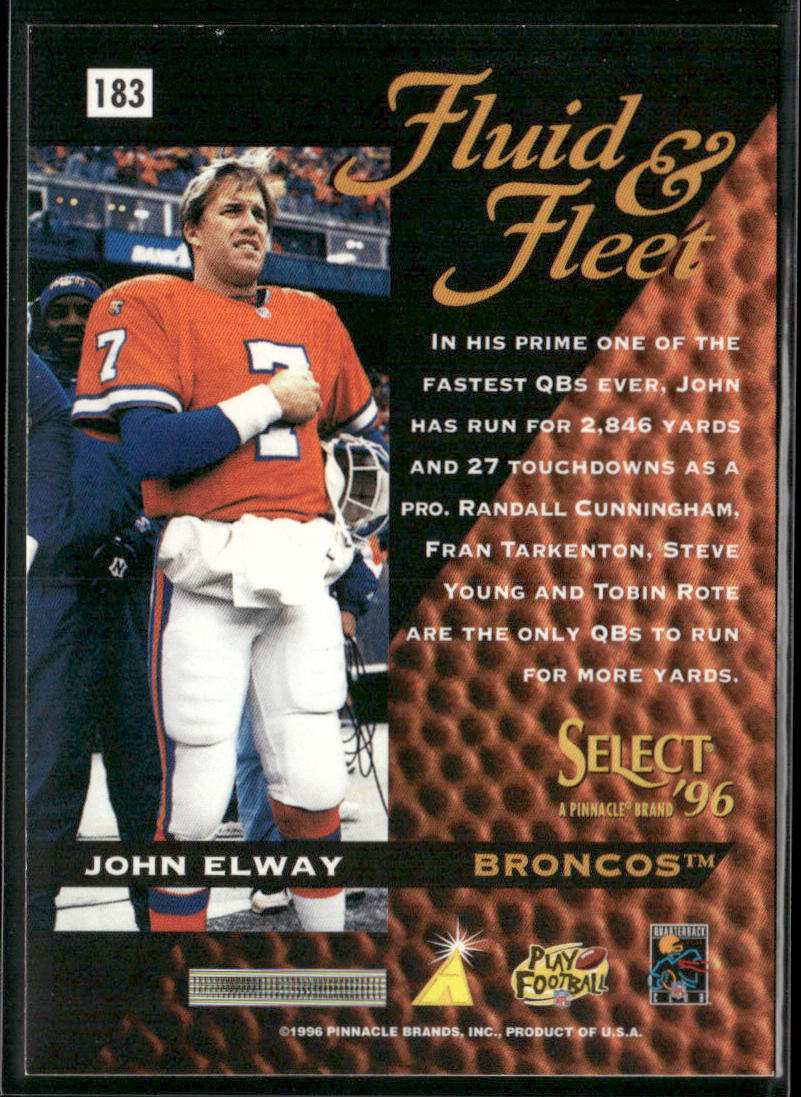 John Elway 1996 Select #183 Denver Broncos