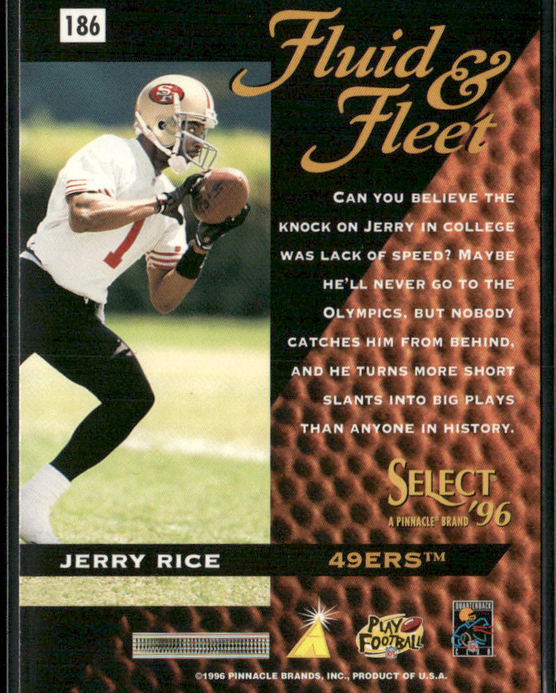Jerry Rice 1996 Select #186 San Francisco 49ers