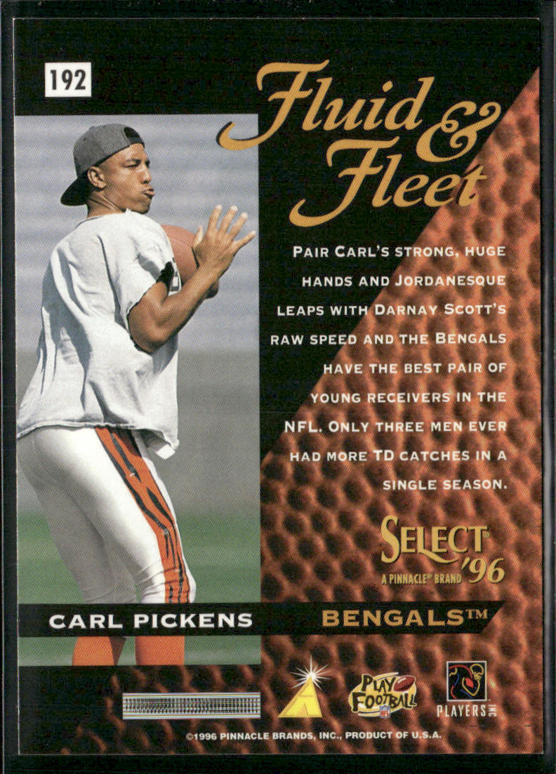 Carl Pickens 1996 Select #192 Cincinnati Bengals