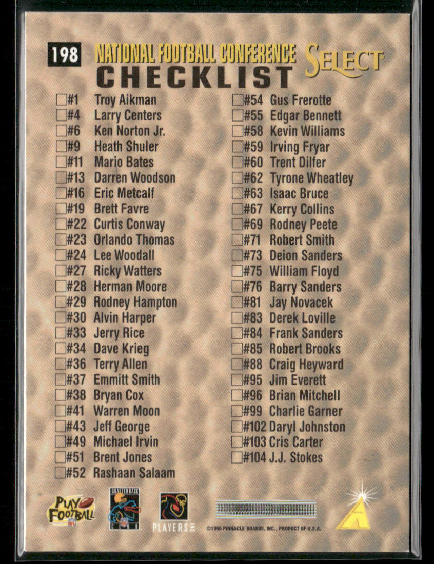 Jerry Rice 1996 Select Artist's Proofs #199 San Francisco 49ers