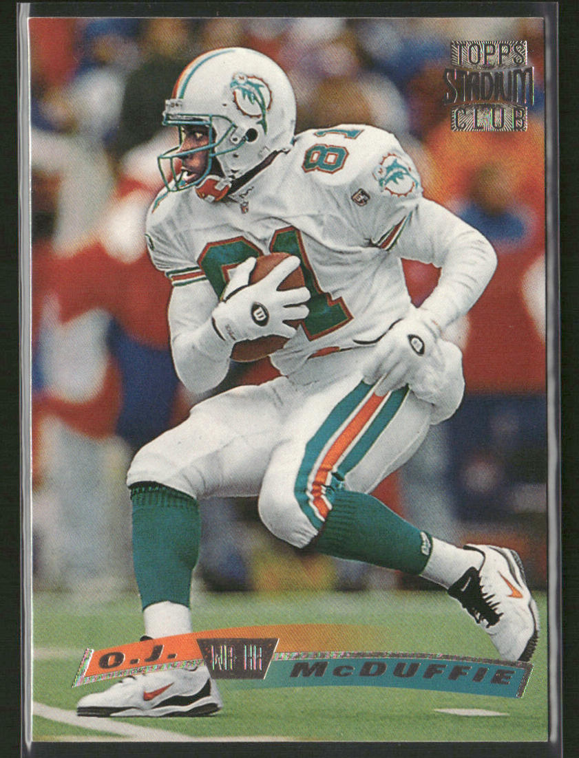O.J. McDuffie 1996 Stadium Club #20 Miami Dolphins