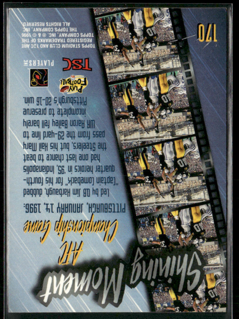 AFC Championship Game 1996 Stadium Club #170
