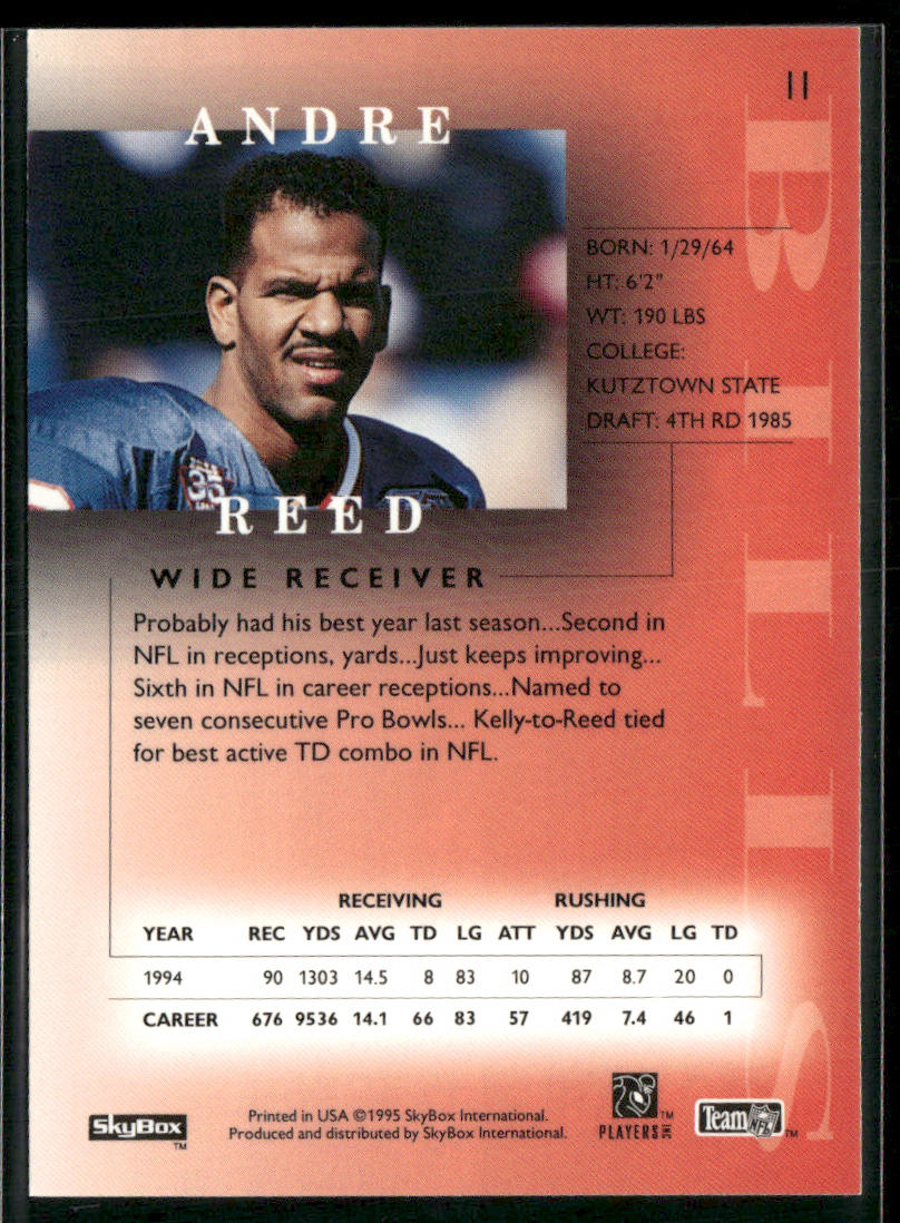 Andre Reed 1995 SkyBox Premium #11 Buffalo Bills