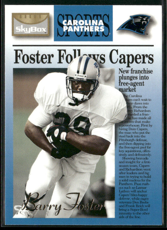 Barry Foster 1995 SkyBox Premium #16 Carolina Panthers