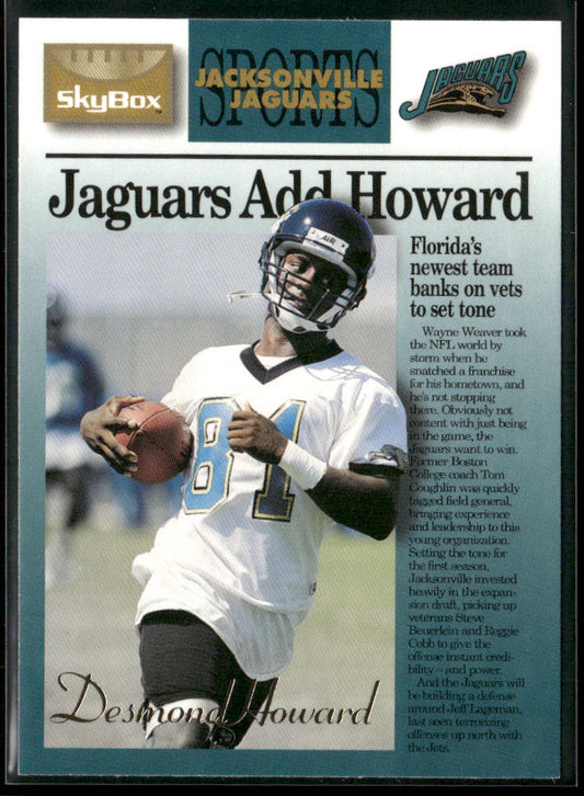 Desmond Howard 1995 SkyBox Premium #57 Jacksonville Jaguars