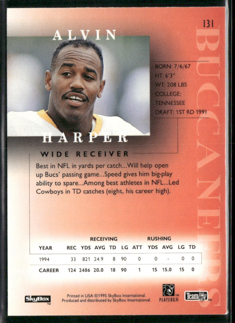Alvin Harper 1995 SkyBox Premium #131 Tampa Bay Buccaneers