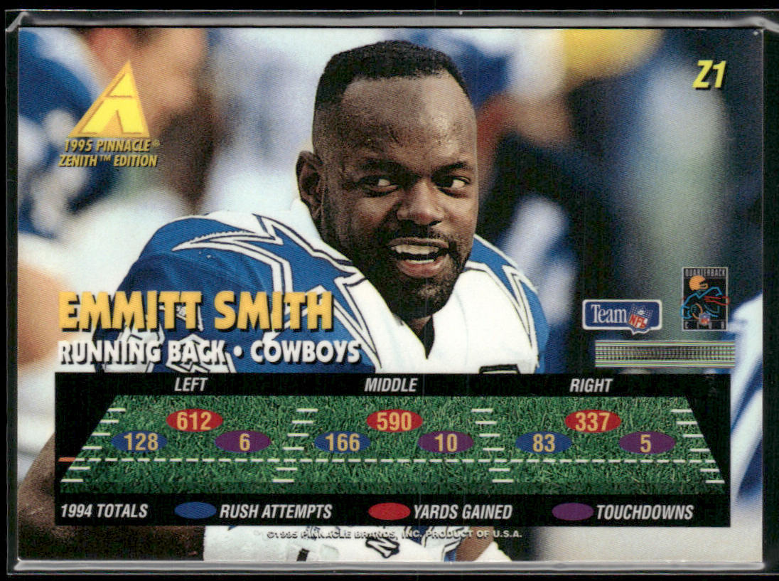 Emmitt Smith 1995 Zenith #Z1 Dallas Cowboys