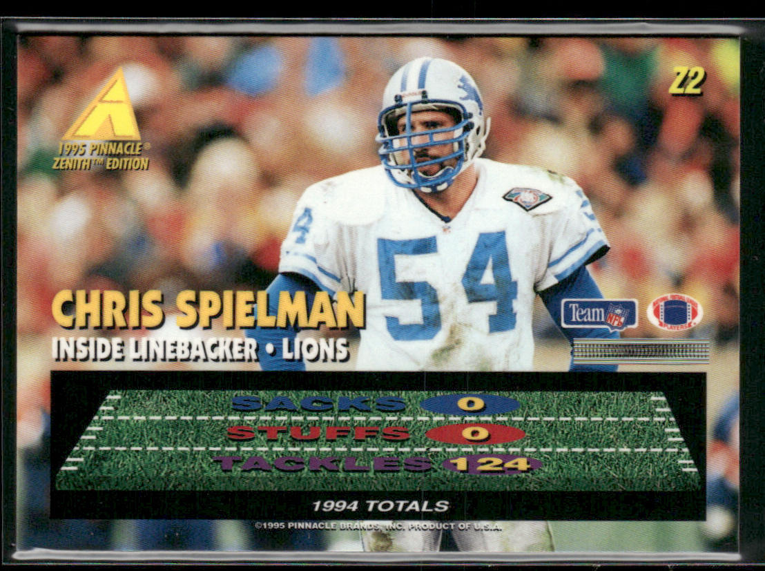 Chris Spielman 1995 Zenith #Z2 Detroit Lions