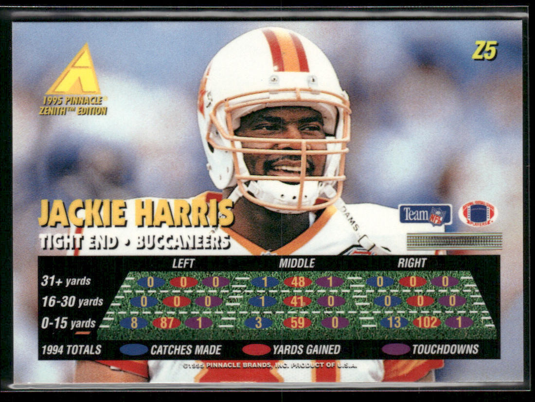 Jackie Harris 1995 Zenith #Z5 Tampa Bay Buccaneers