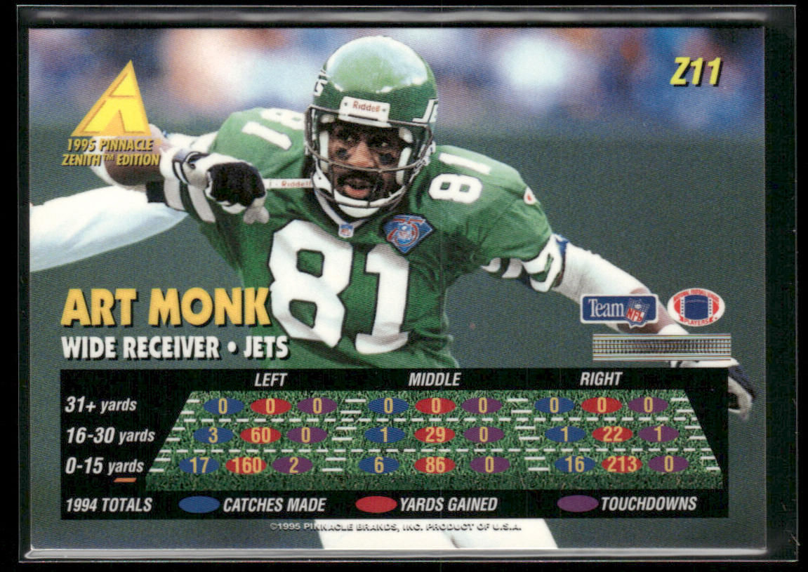 Art Monk 1995 Zenith #Z11 New York Jets