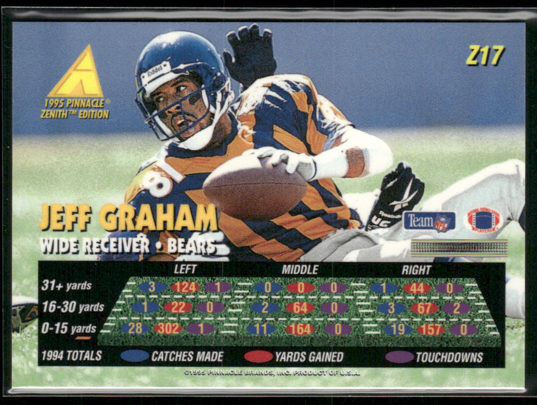 Jeff Graham 1995 Zenith #Z17 Chicago Bears