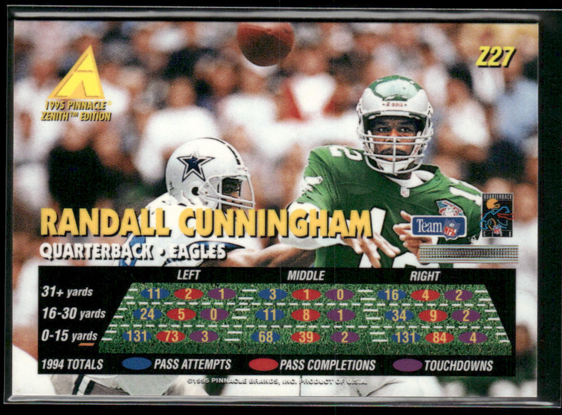 Randall Cunningham 1995 Zenith #Z27 Philadelphia Eagles