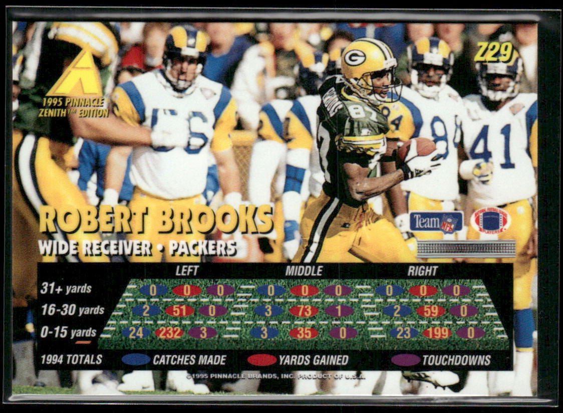 Robert Brooks 1995 Zenith #Z29 Green Bay Packers