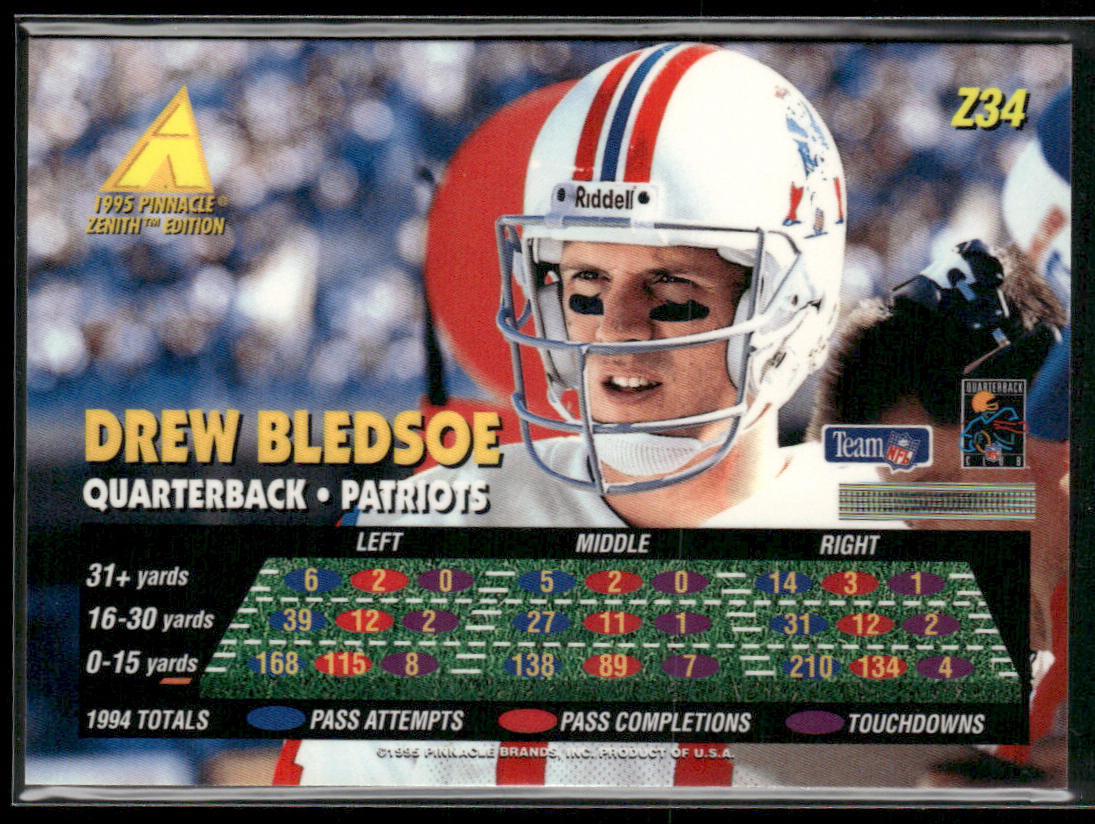 Drew Bledsoe 1995 Zenith #Z34 New England Patriots
