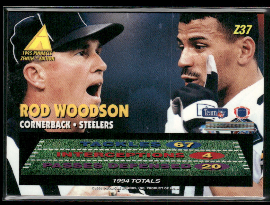 Rod Woodson 1995 Zenith #Z37 Pittsburgh Steelers
