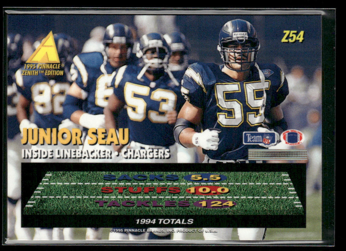 Junior Seau 1995 Zenith #Z54 San Diego Chargers