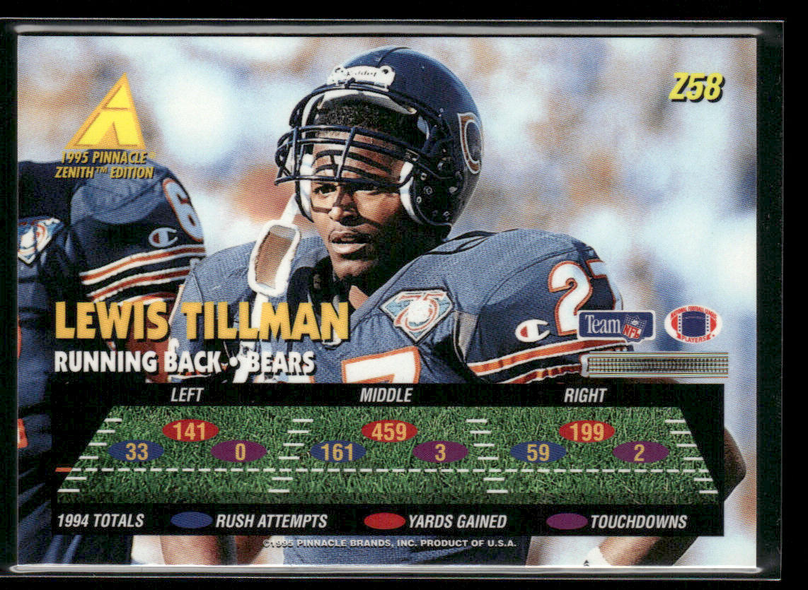 Lewis Tillman 1995 Zenith #Z58 Chicago Bears