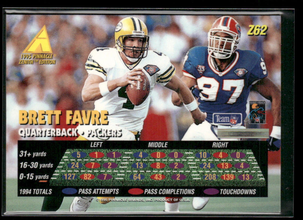 Brett Favre 1995 Zenith #Z62 Green Bay Packers