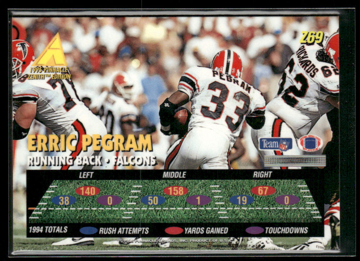 Erric Pegram 1995 Zenith #Z69 Atlanta Falcons