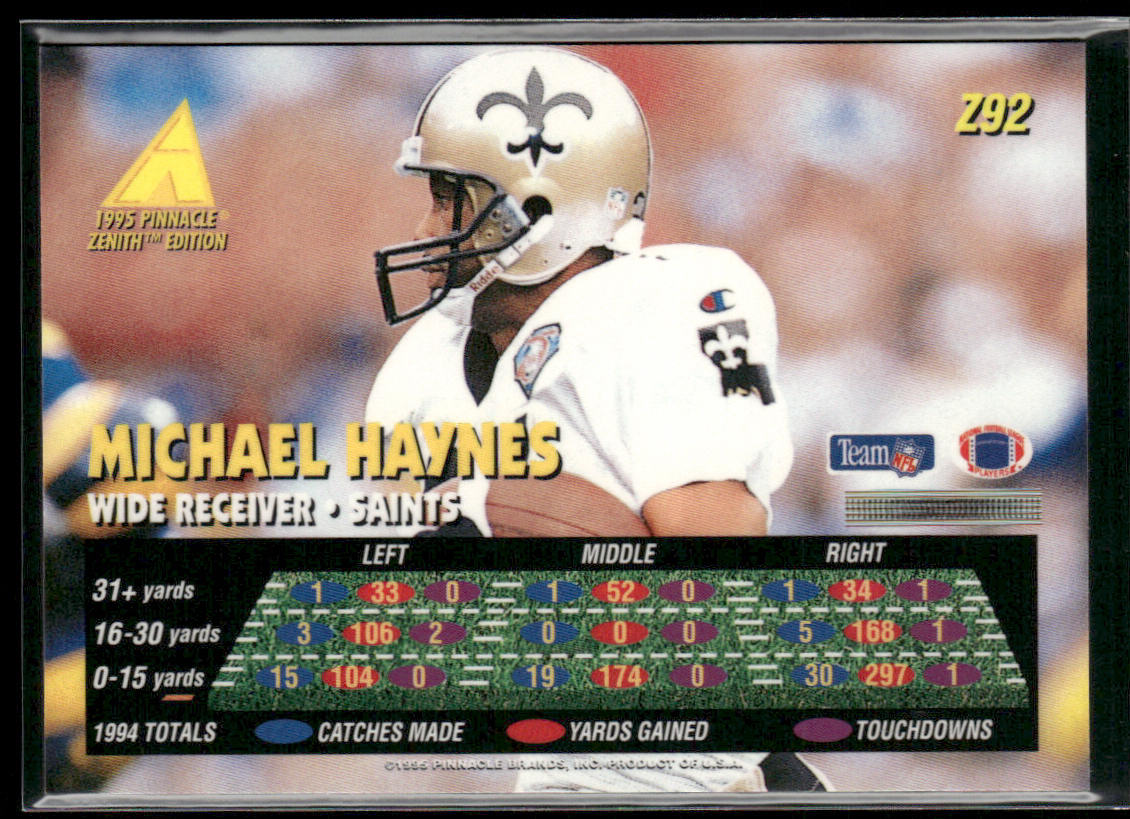 Michael Haynes 1995 Zenith #Z92 New Orleans Saints