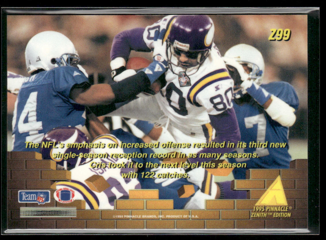 Cris Carter 1995 Zenith #Z99 Minnesota Vikings
