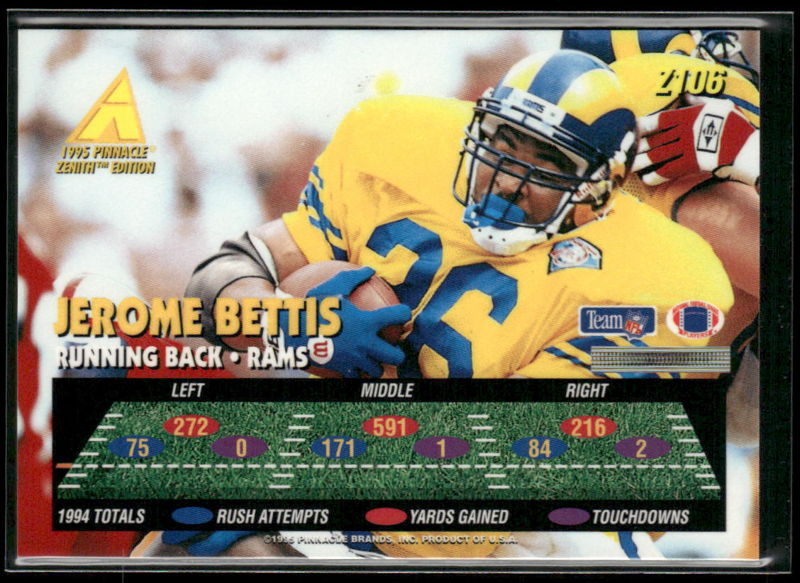 Jerome Bettis 1995 Zenith #Z106 St. Louis Rams
