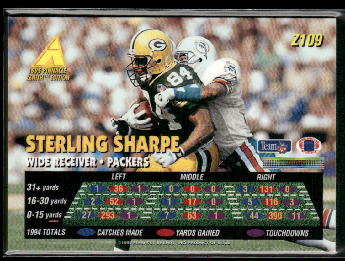 Sterling Sharpe 1995 Zenith #Z109 Green Bay Packers