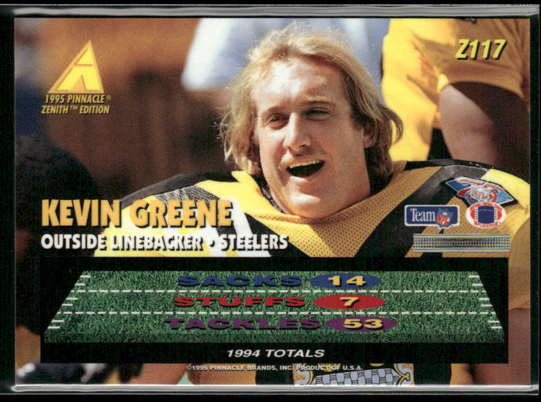 Kevin Greene 1995 Zenith #Z117 Pittsburgh Steelers