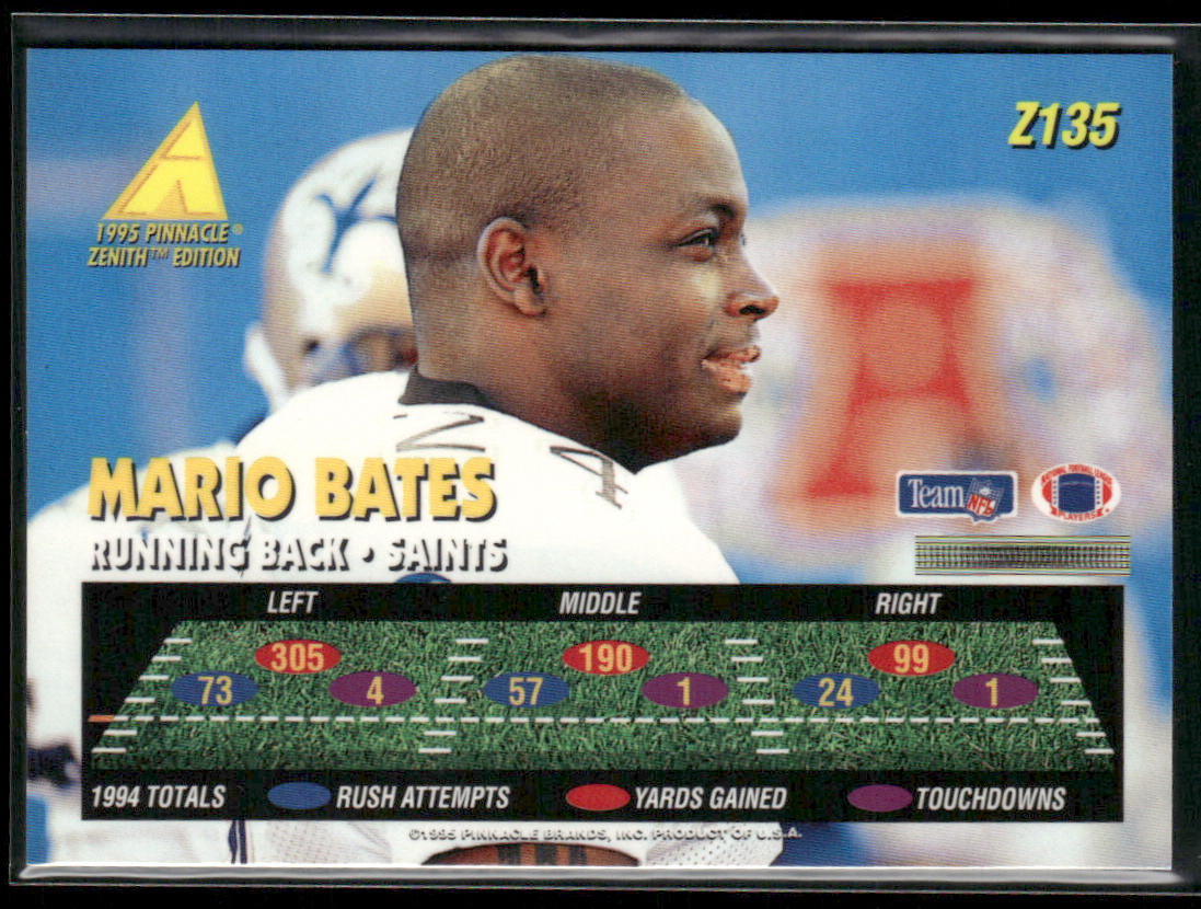 Mario Bates 1995 Zenith #Z135 New Orleans Saints