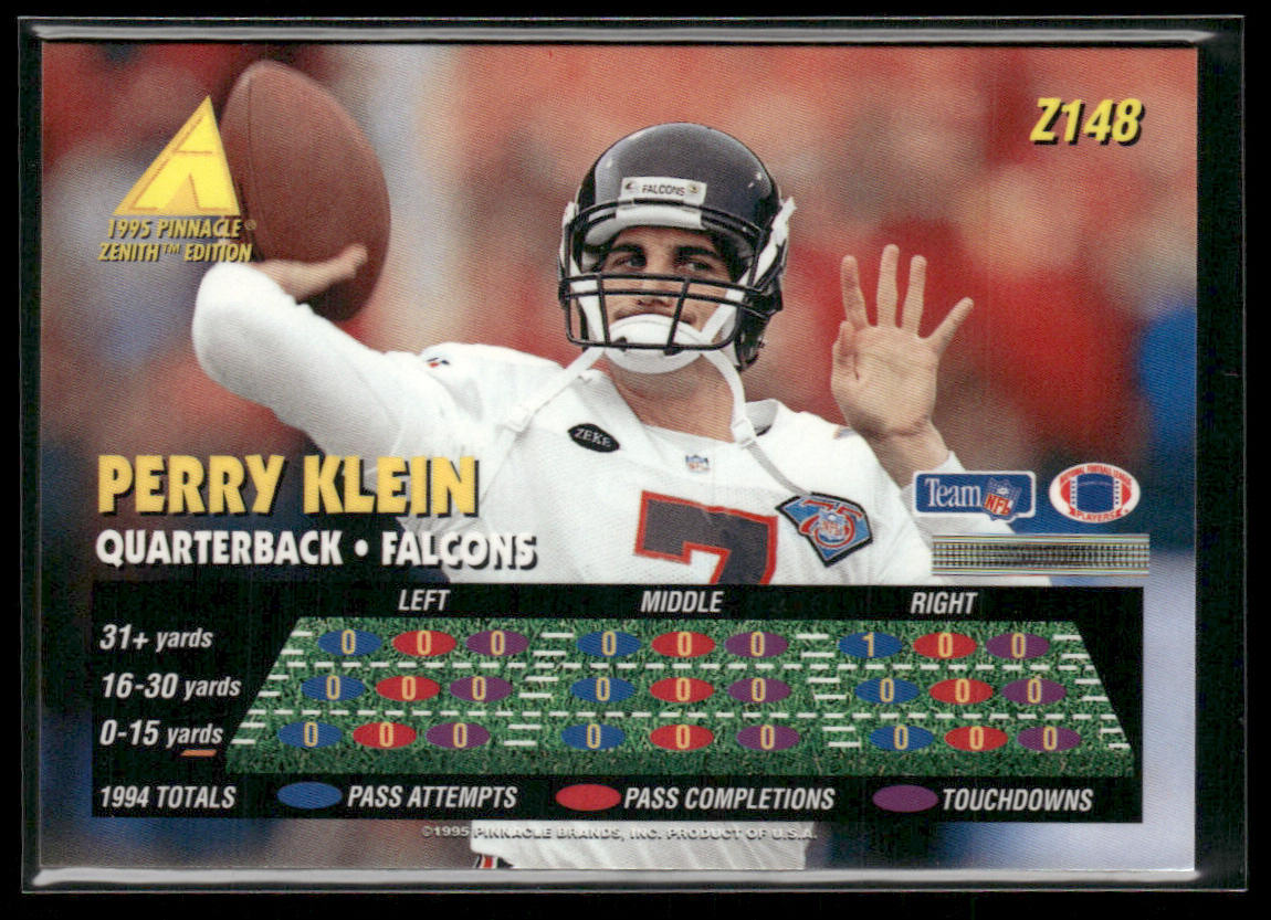 Perry Klein 1995 Zenith #Z148 Atlanta Falcons