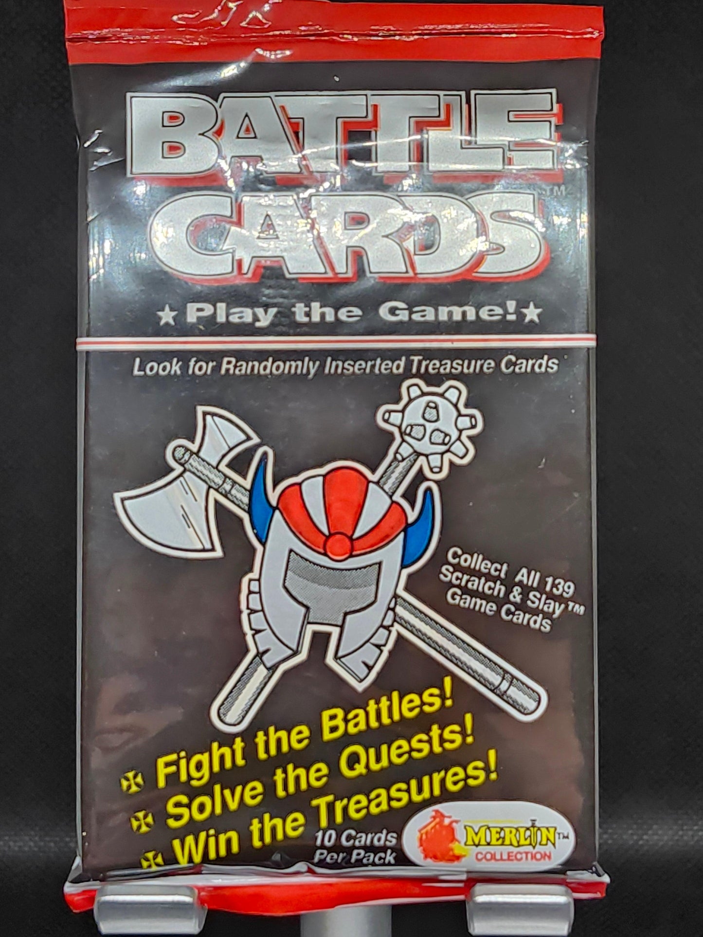 1993 Battle Cards: Scratch & Slay Merlin Collection TCG Factory Sealed Pack - Tavern Collectibles