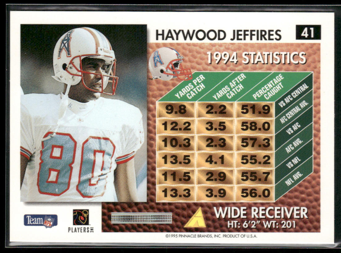 Haywood Jeffires 1995 Summit #41 Houston Oilers