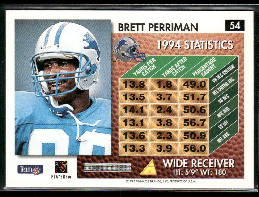 Brett Perriman 1995 Summit #54 Detroit Lions