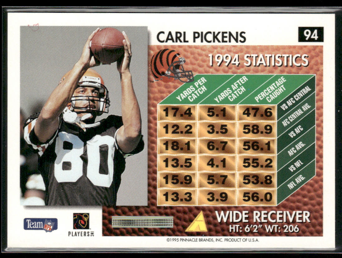 Carl Pickens 1995 Summit #94 Cincinnati Bengals