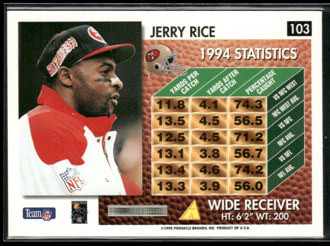 Jerry Rice 1995 Summit #103 San Francisco 49ers