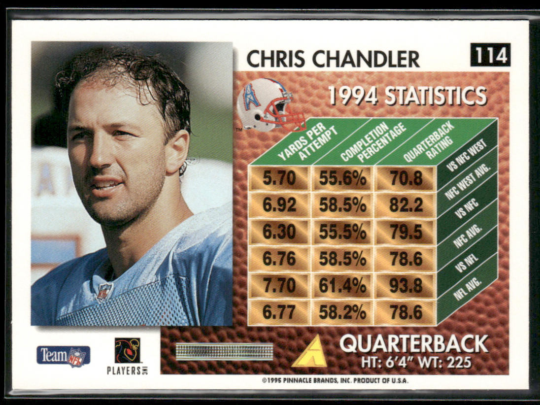 Chris Chandler 1995 Summit #114 Houston Oilers