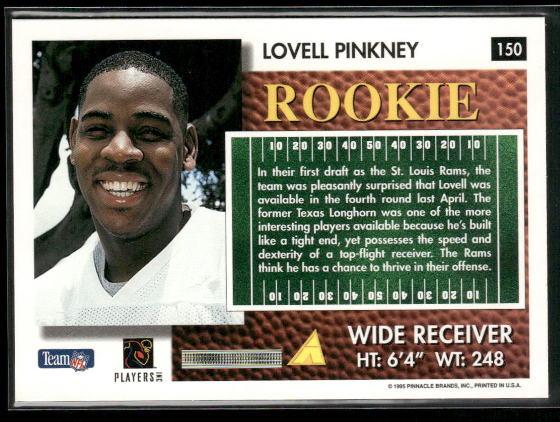 Lovell Pinkney 1995 Summit #150 RC St. Louis Rams