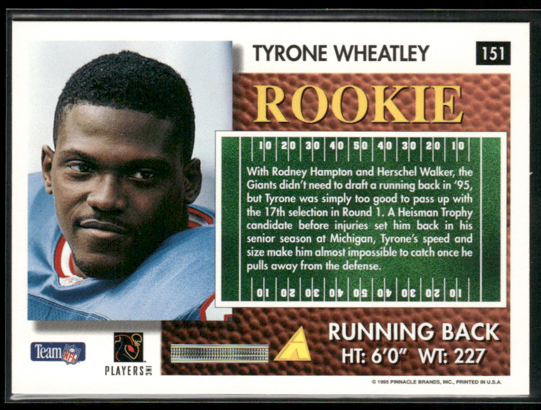 Tyrone Wheatley 1995 Summit #151 RC New York Giants