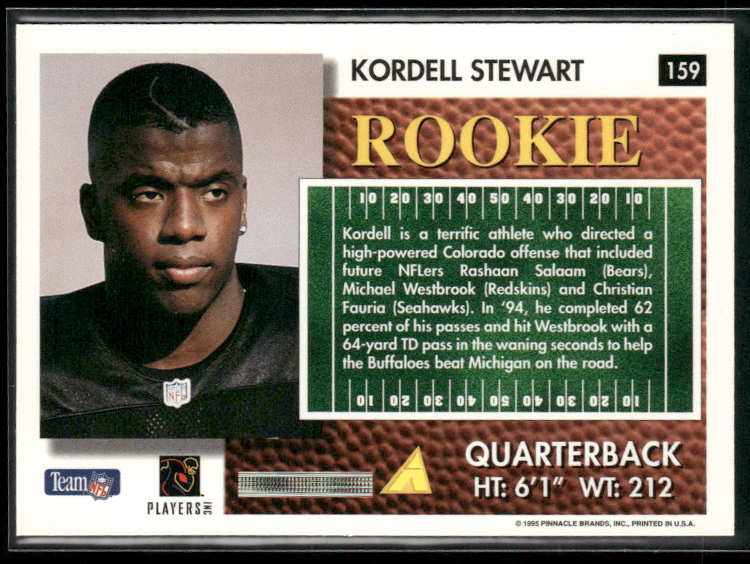 Kordell Stewart 1995 Summit #159 RC Pittsburgh Steelers