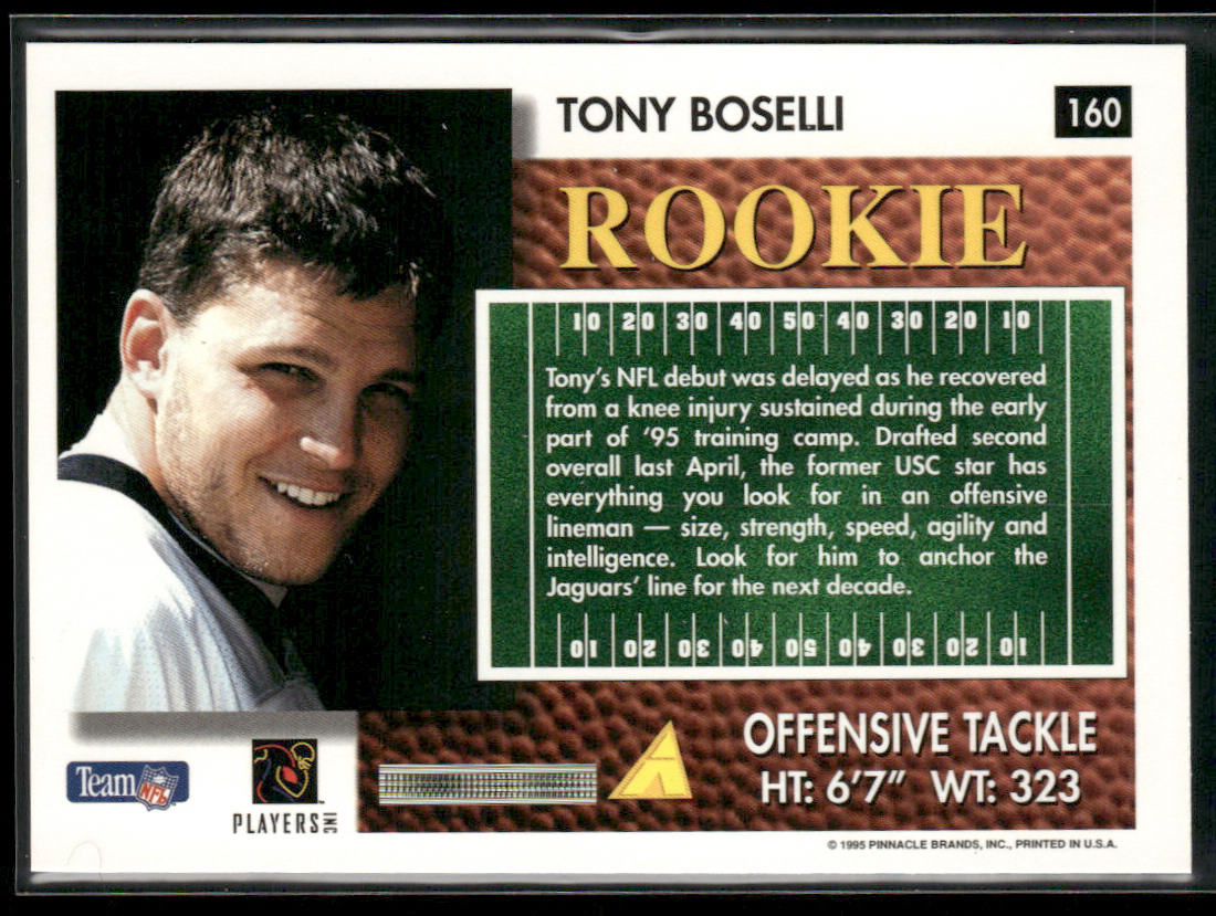 Tony Boselli 1995 Summit #160 RC Jacksonville Jaguars