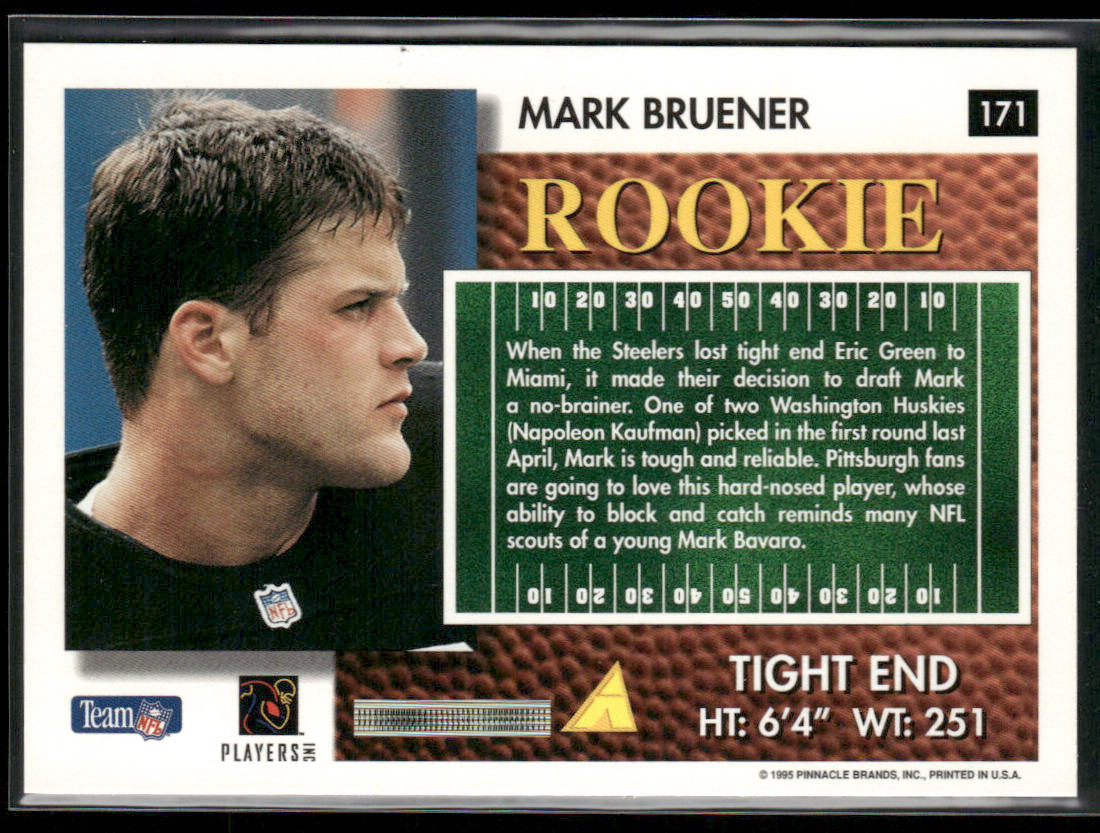 Mark Bruener 1995 Summit #171 RC Pittsburgh Steelers