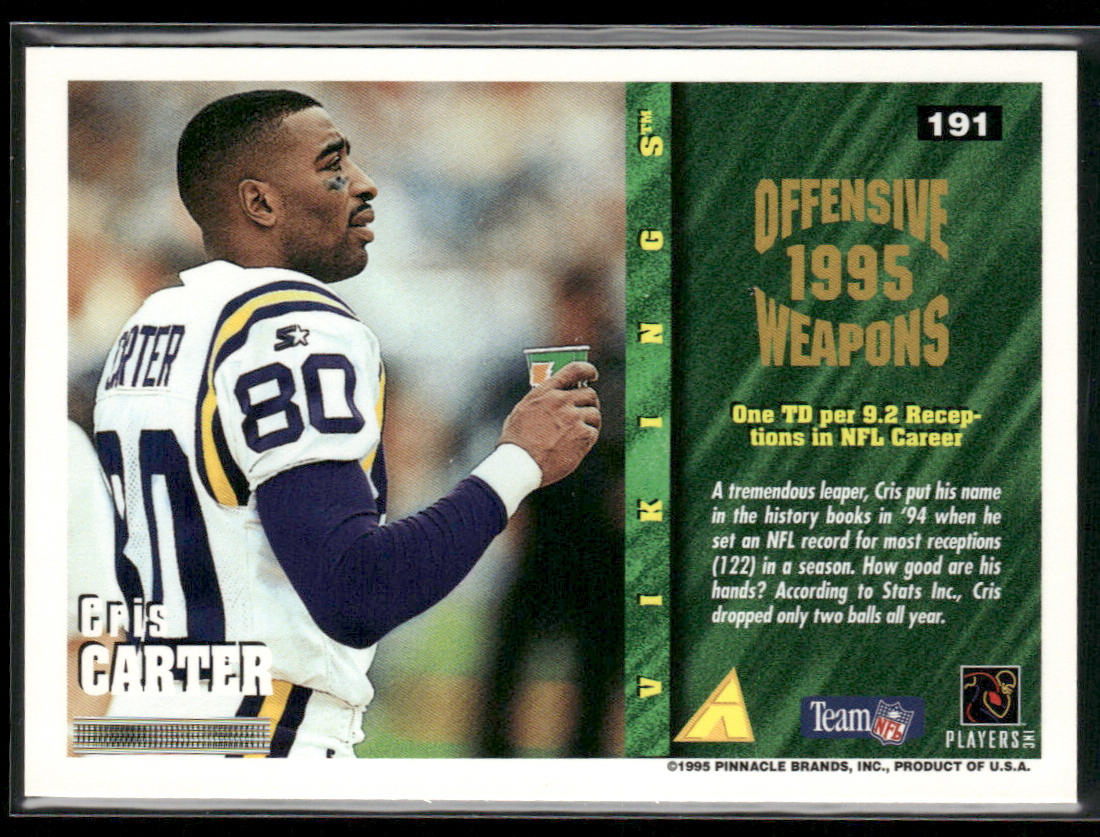 Cris Carter 1995 Summit #191 Minnesota Vikings
