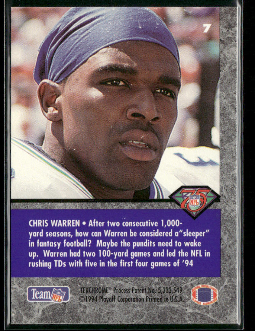 Chris Warren 1994 Playoff Contenders #7 Seattle Seahawks