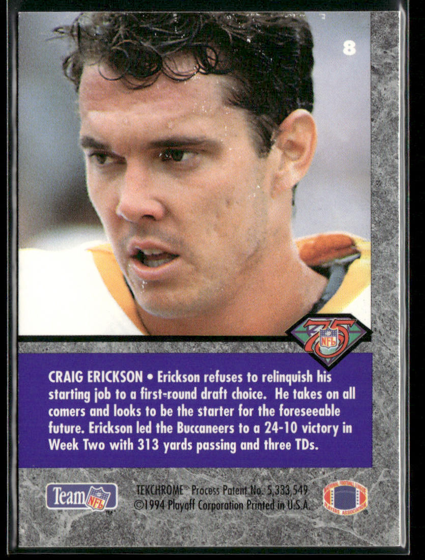 Craig Erickson 1994 Playoff Contenders #8 Tampa Bay Buccaneers