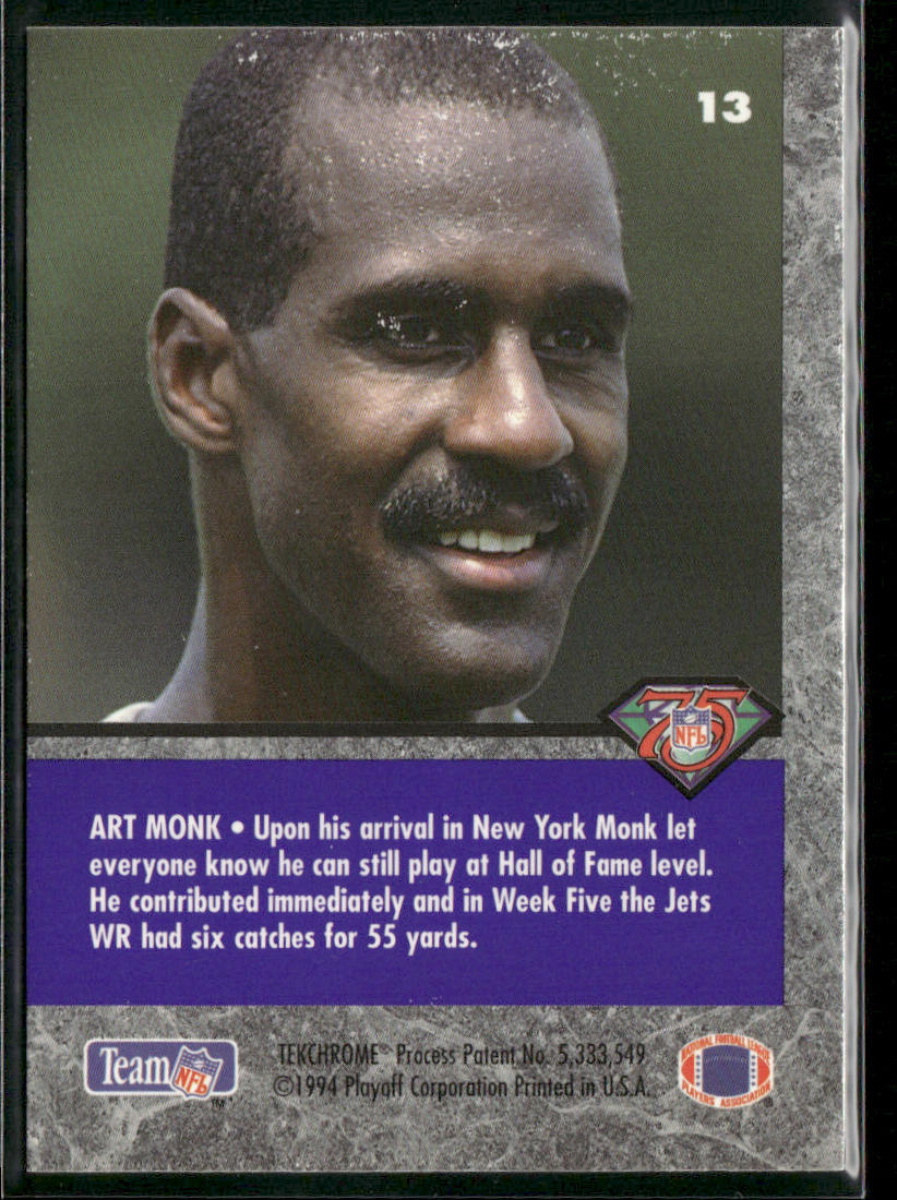 Art Monk 1994 Playoff Contenders #13 New York Jets