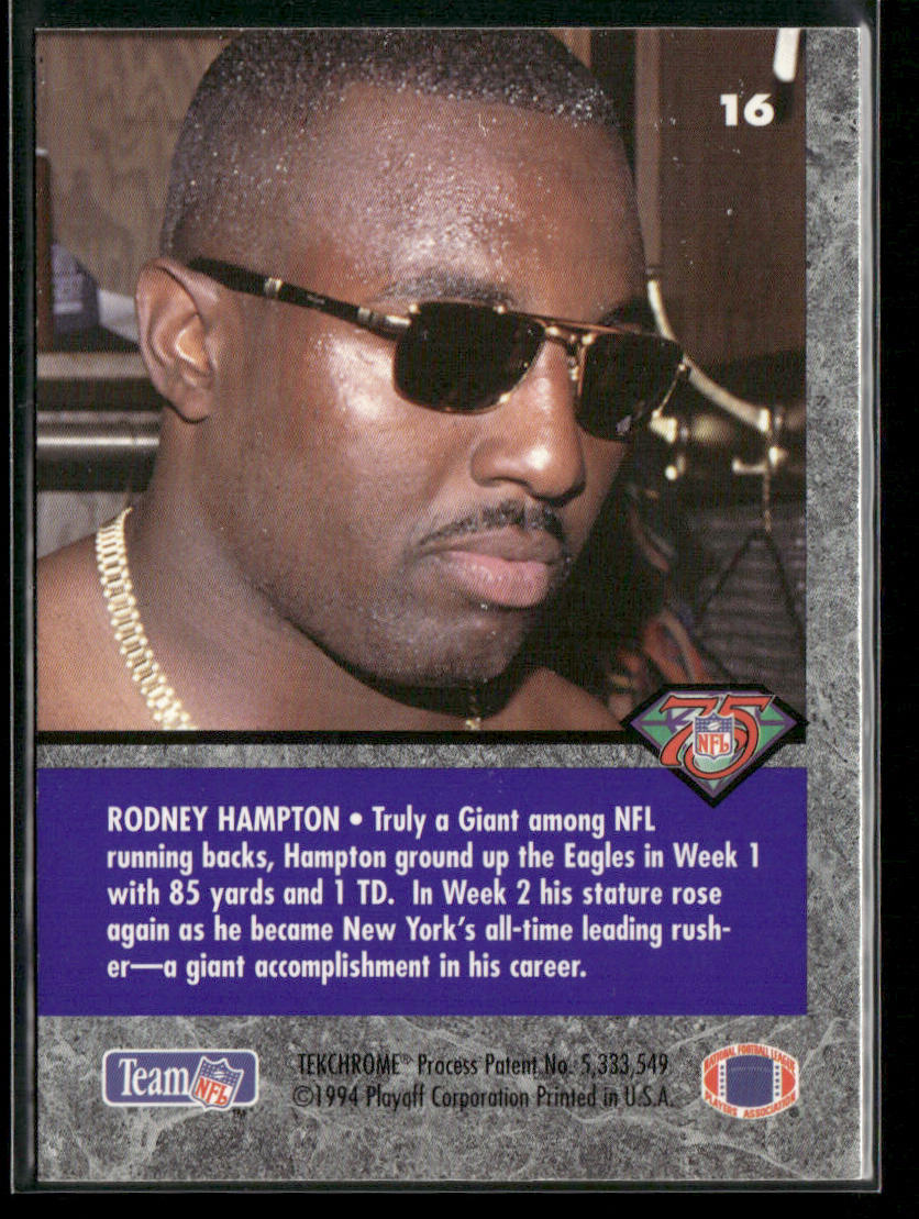 Rodney Hampton 1994 Playoff Contenders #16 New York Giants