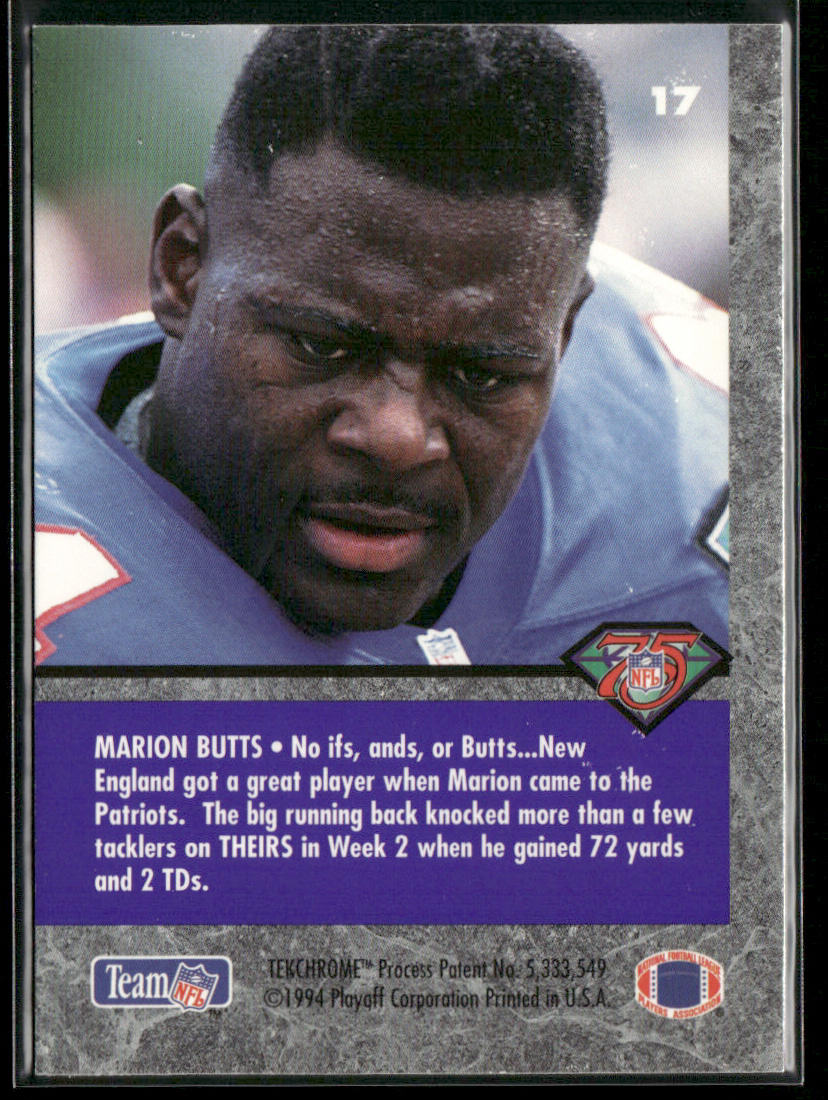 Marion Butts 1994 Playoff Contenders #17 New England Patriots