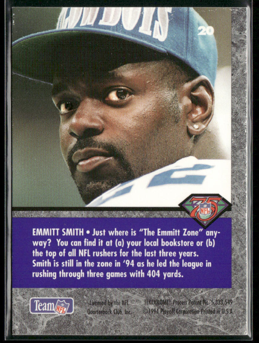Emmitt Smith 1994 Playoff Contenders #20 Dallas Cowboys